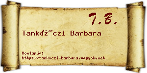 Tankóczi Barbara névjegykártya