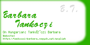 barbara tankoczi business card